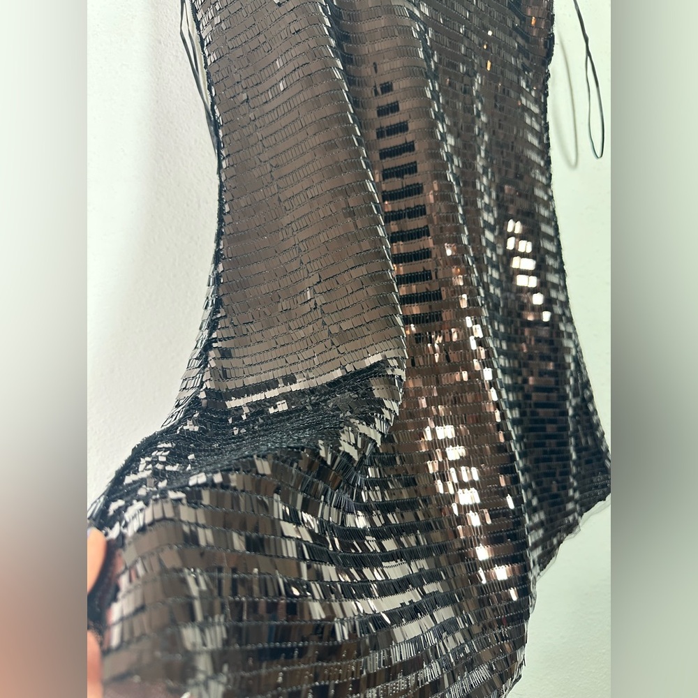 Free People Disco Fever Mini Slip in Black Combo size Large NWT - Picture 13 of 15